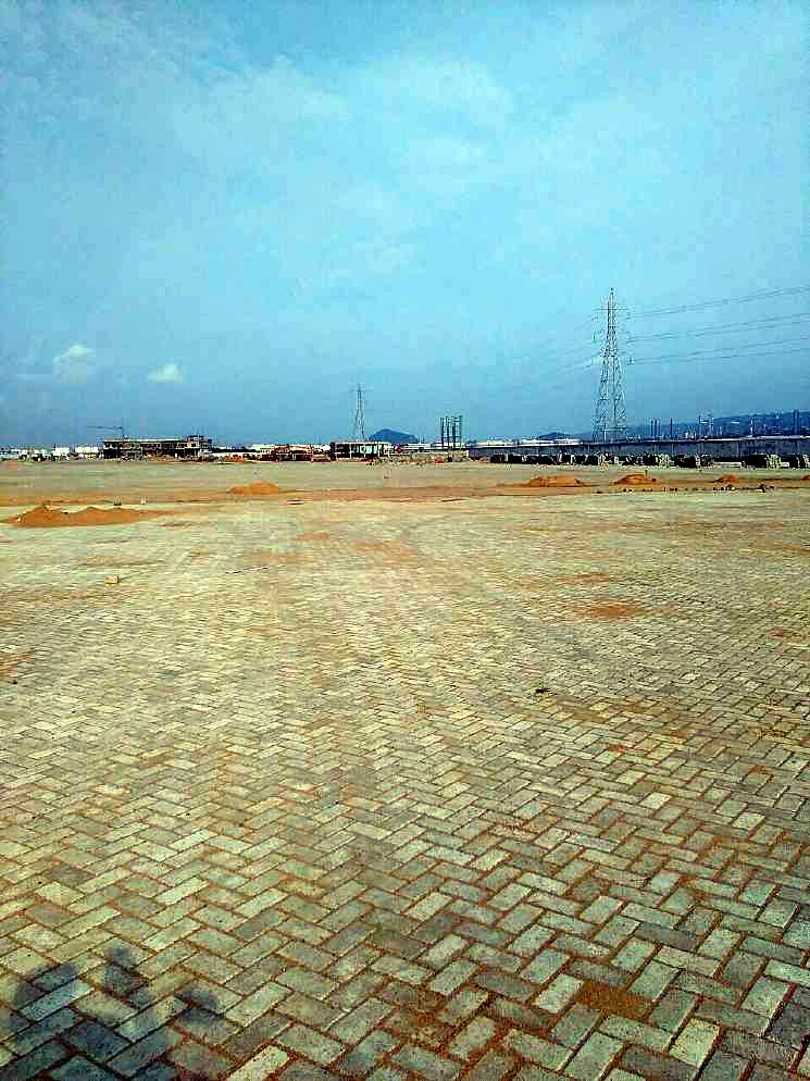 Finished heavy duty paver pavement at Jalna Dry Port